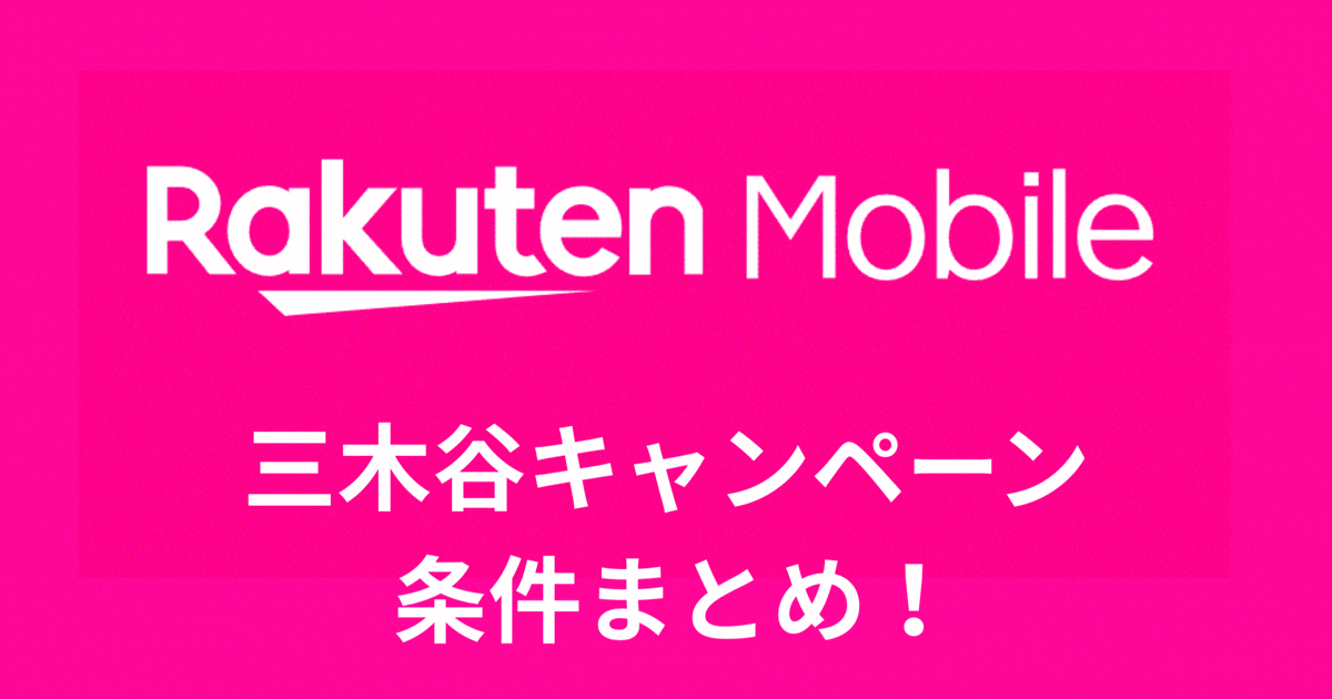 三木谷キャンペーン条件まとめ