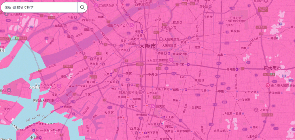 大阪のエリア